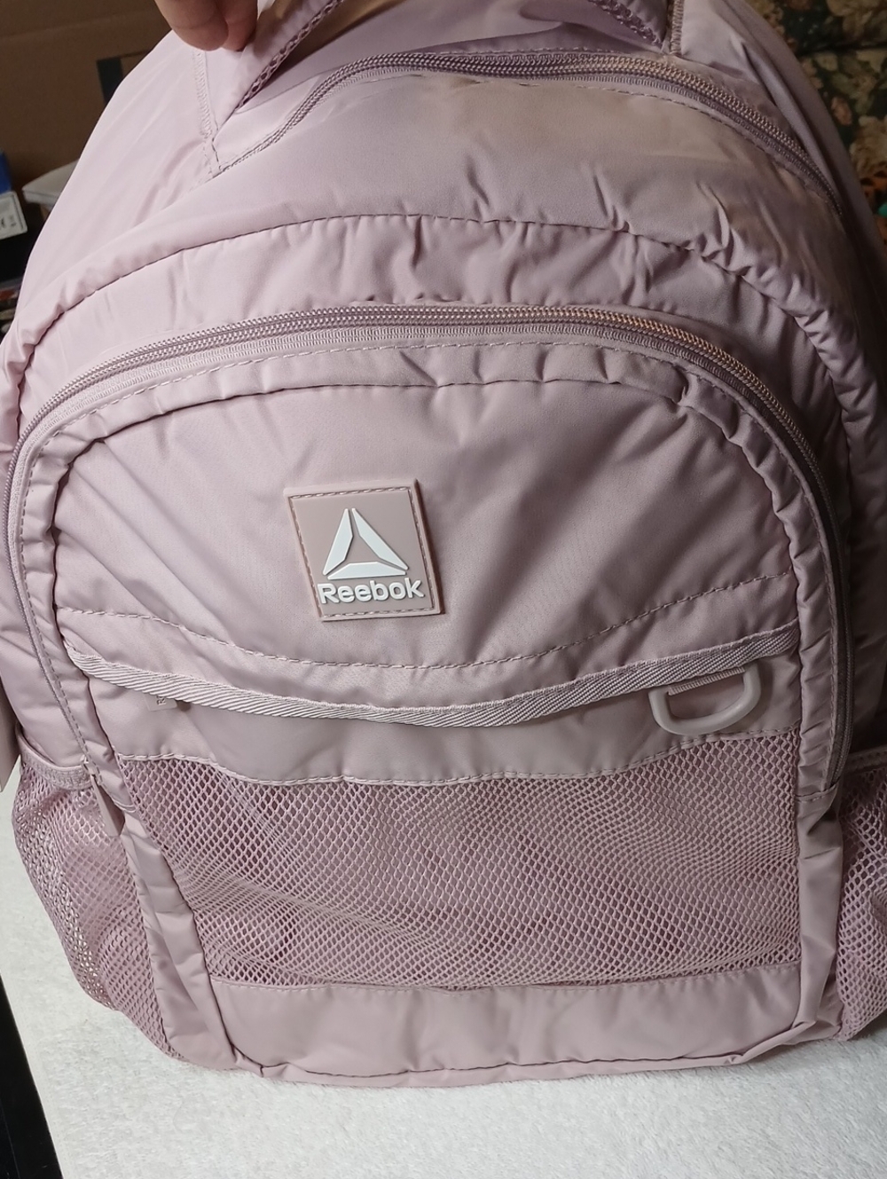 Reebok Pink Quilted Front-Pocket Backpack